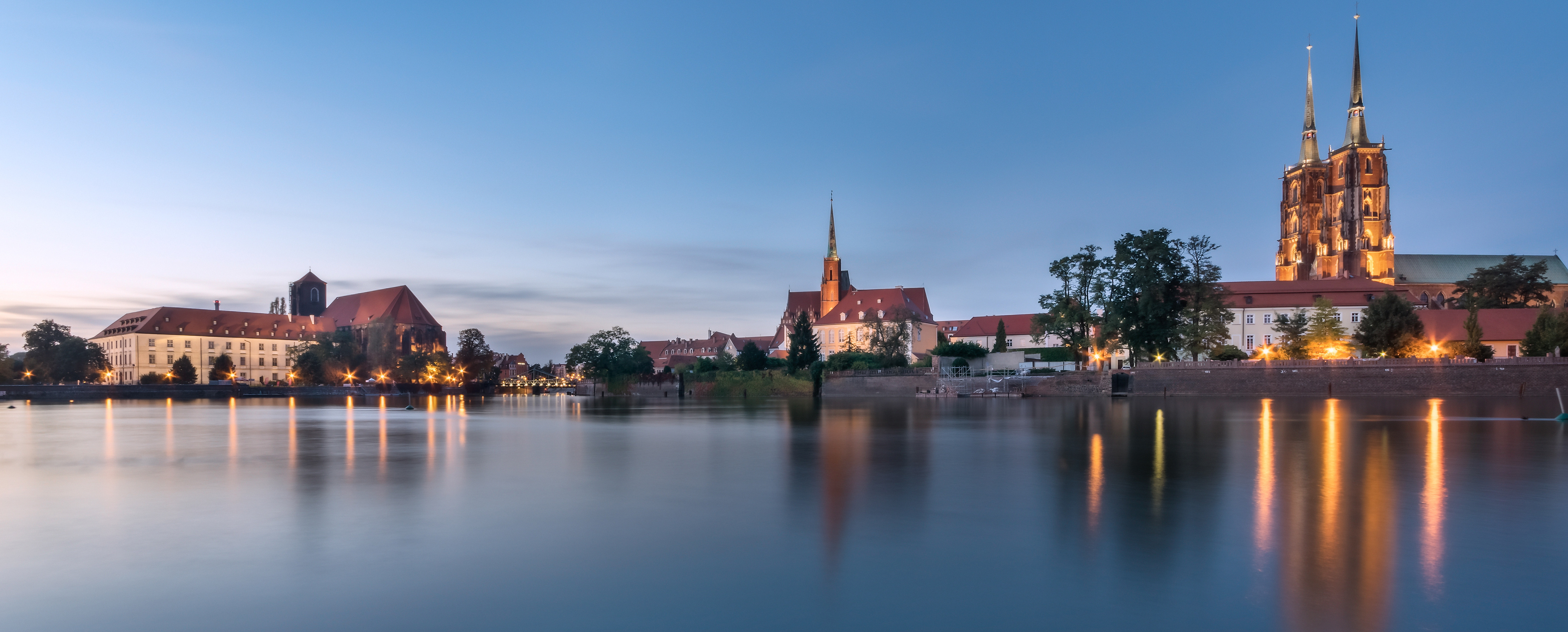 Wrocław, zespół urbanistyczny Ostrowa Tumskiego i wysp: Piaskowej, Bielarskiej, Słodowej Jar.ciurus, CC BY-SA 3.0 PL, via Wikimedia Commons