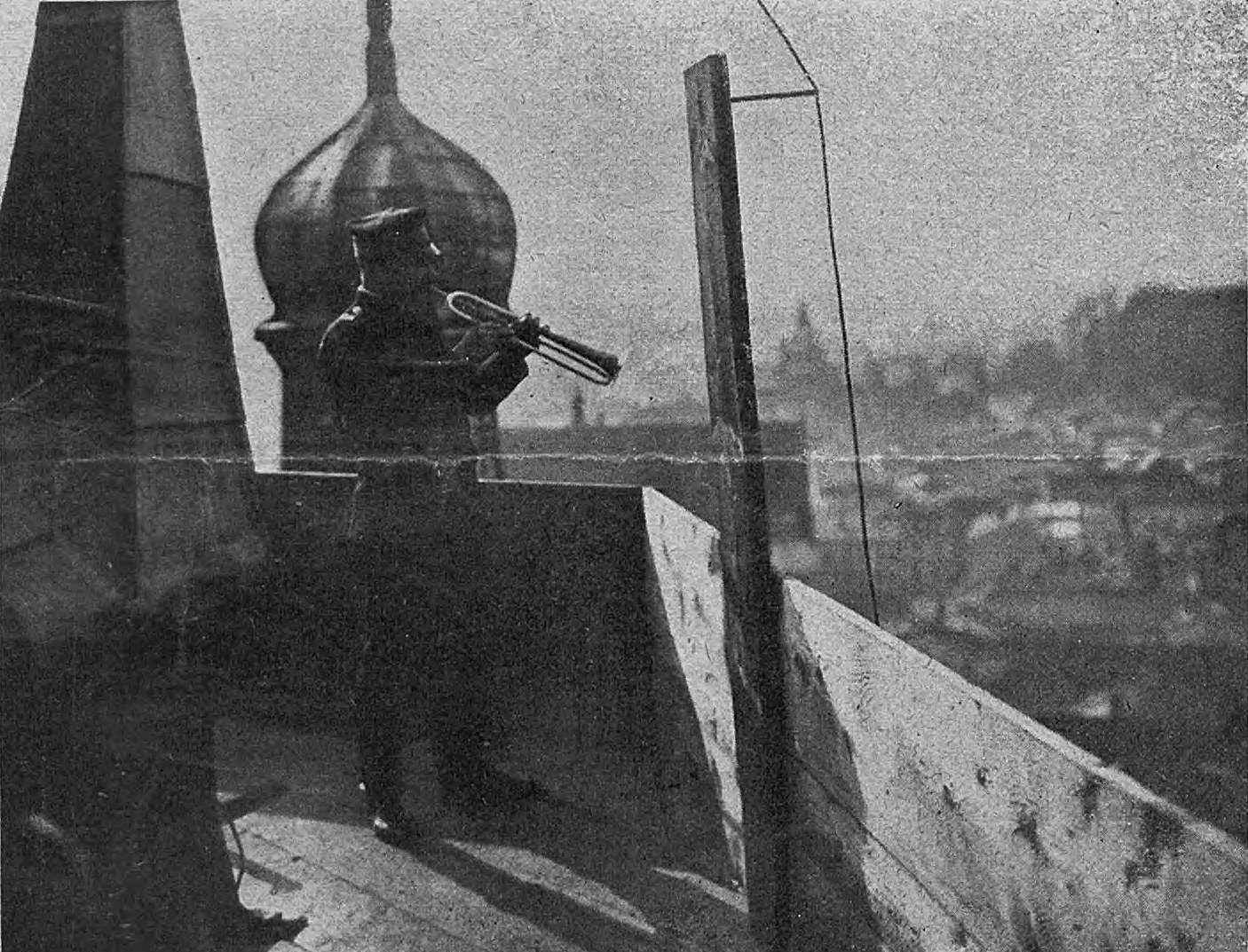 Nieznany autor, Hejnalista z wieży mariackiej w Krakowie (1913)